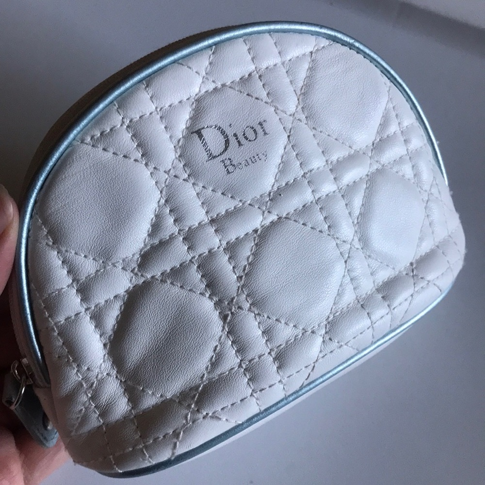 White Leather Dior Clutch